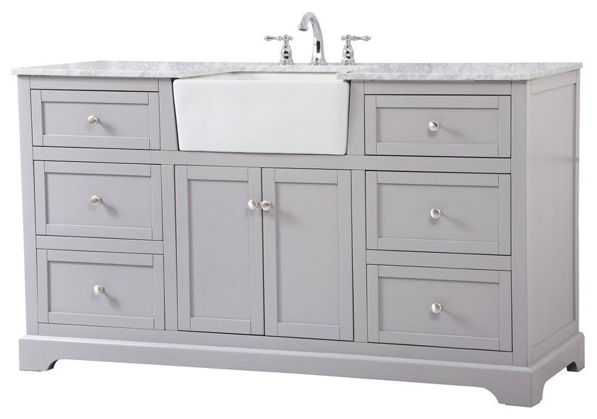 Home Living 22" Farmhouse Grey-Light Bathroom Vanity