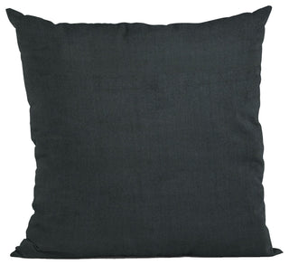 Black Solid Shiny Velvet Luxury Throw Pillow, Double sided 26"x26"