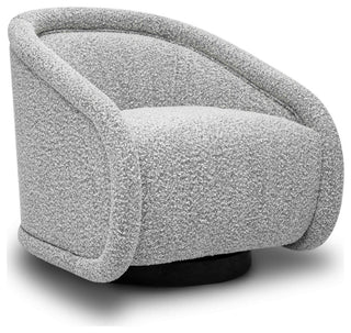 Rory Boucle Swivel Chair, Grey