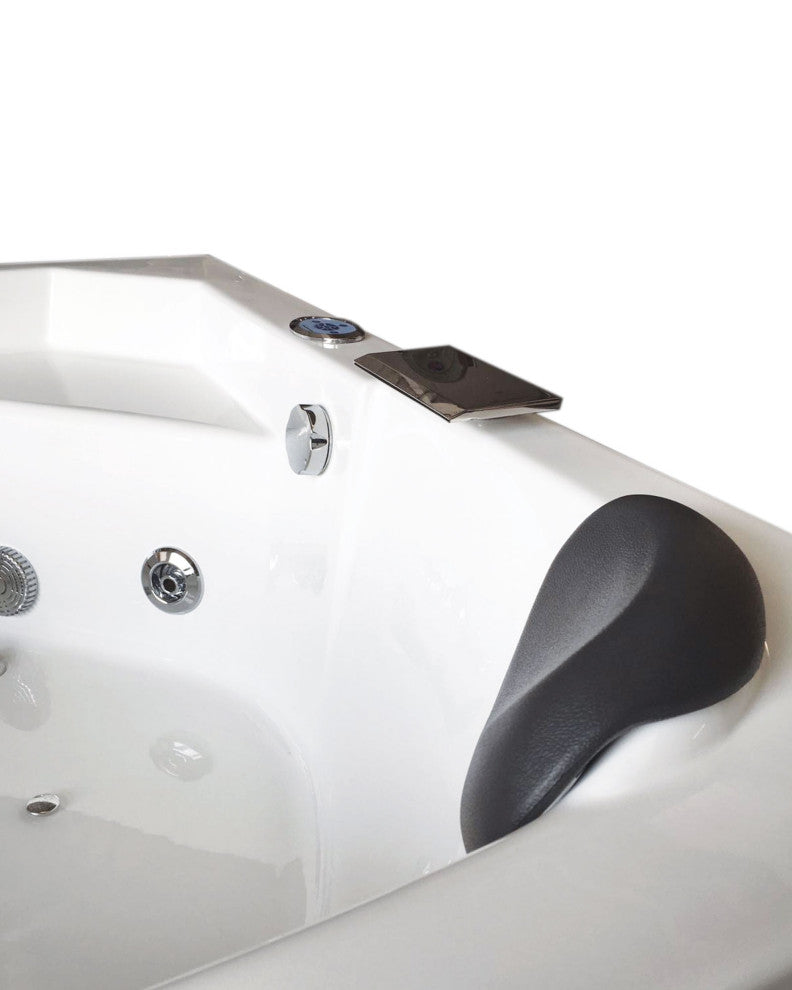 Whirlpool Corner Bathtub white 59.05" x 59.05" with Heater - Ibiza