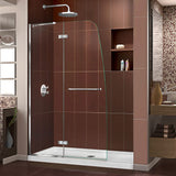 DreamLine Aqua Ultra 45"Wx72"H Frameless Hinged Shower Door, Chrome
