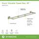 Duro 18 inch Double Towel Bar with Mounting Hardware, Satin Nickel