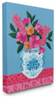 Flower Vase Pink Blue Painting, 24"x30"