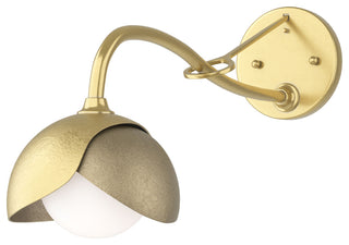Brooklyn 1-Light  Sconce, Modern Brass, Soft Gold, Opal Glass