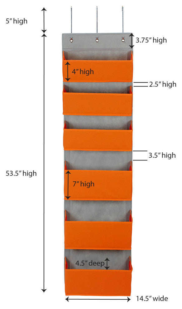 6 Pocket Over the Door Pocket Organizer