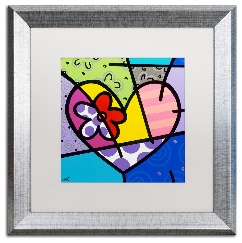 Roberto Rafael 'Big Heart III' Matted Framed Art