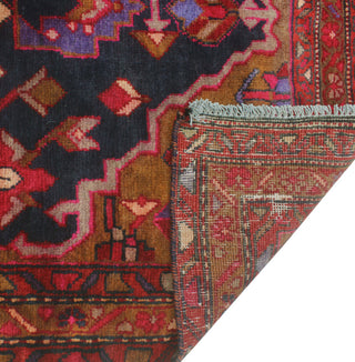 Fine Vintage Distressed Dream Navy/Brown Runner, 3'10x11'8