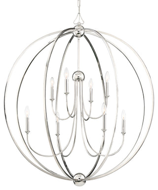 CRYSTORAMA 2246-PN_NOSHADE 8 Light Polished Nickel Chandelier