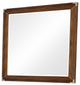 Wooden Square Mirror, Dark Oak Brown