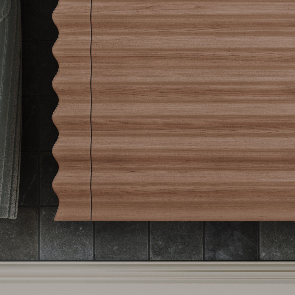 The Accordion Bathroom Vanity, Chestnut Oak, 60", Left Single Sink, Wall Mount