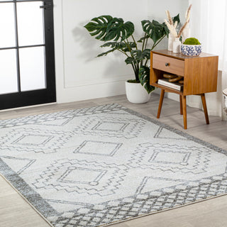 Amir Moroccan Beni Souk Rug, Cream/Gray, 2 Ft. X 20 Ft.
