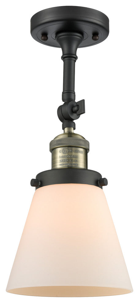 INNOVATIONS LIGHTING 201F-BAB-G61-LED Small Cone 1 Light Semi-Flush Mount