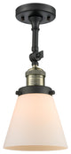 INNOVATIONS LIGHTING 201F-BAB-G61-LED Small Cone 1 Light Semi-Flush Mount