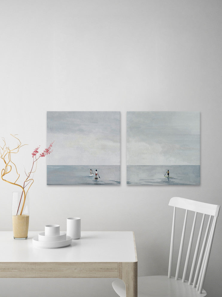 Paddle Boarding Diptych, 24"x12"