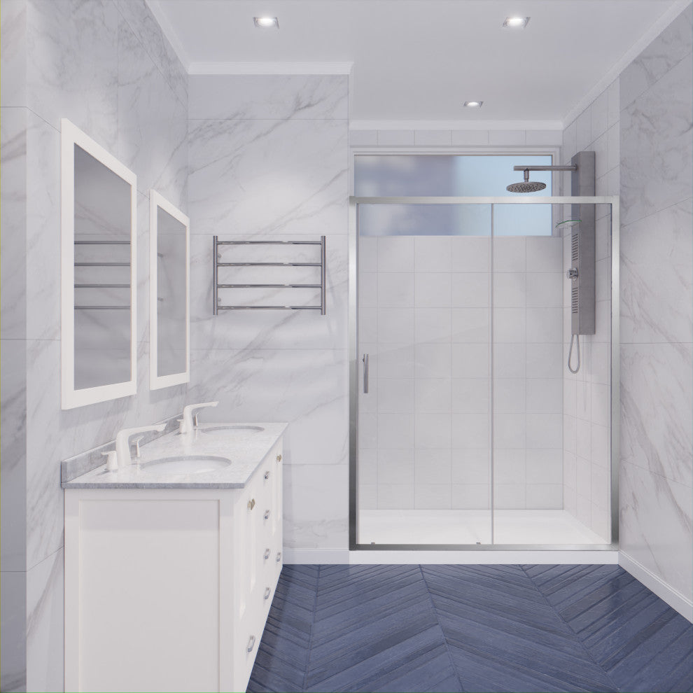 ANZZI Halberd Framed Sliding Shower Door, Polished Chrome, 48" X 72"