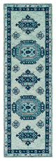 Surya Serafina SRF-2027 2'6"x8' Rug, Blue/Ice Blue/Teal/Navy/Denim/Ivory/Gray
