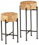 vidaXL Side Table Set 2 Pieces Solid Acacia Wood