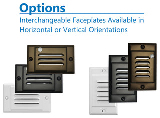 NICOR LED Step Light W/ Photocell Sensor/Vertical Faceplate, White