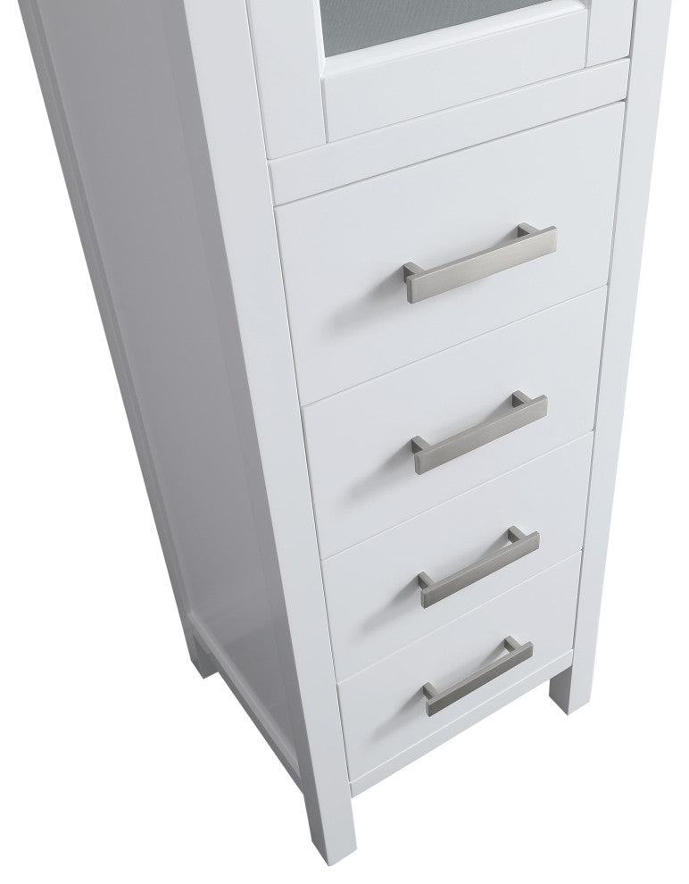 London 66" Linen Cabinet, White