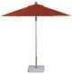 9' Round Double Pulley Commercial Contract Umbrella, Silver, Terracotta