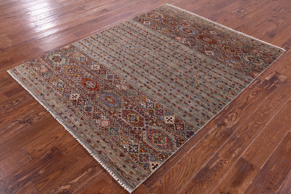 Khorjin Super Kazak Handmade Rug 5' 1" X 6' 8" Q10767