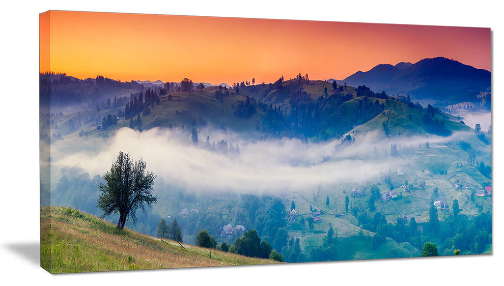 "Fantastic Blue Mountains Panorama" Landscape Wall Art Canvas Print, 40"x20"