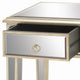 Urban Designs Christie Wooden Mirror Side Table Nightstand with Drawer