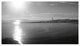 "Lighthouse Sound Black and White" Digital Paper Print by Sue Schlabach, 38"x22"