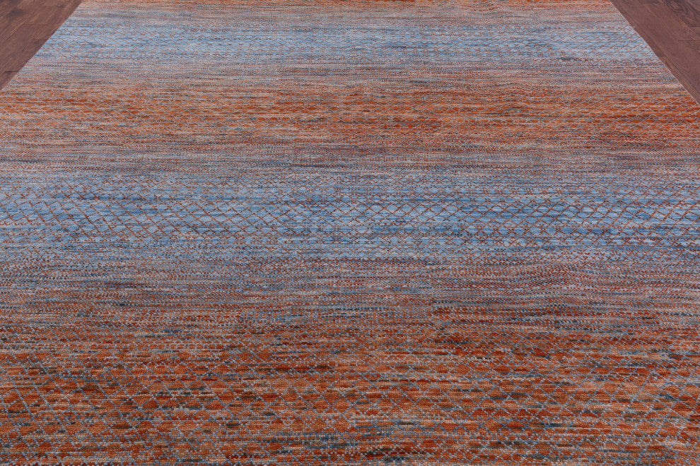 10' 1" X 14' 0" Savannah Grass Hand-Knotted Wool Rug - Q13189