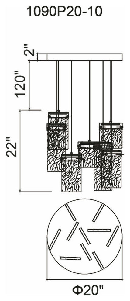 Carolina LED Chandelier With Pewter Finish