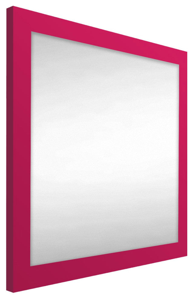 36"x36" Pop of Color Wall/Floor Mirror Art, Intense Pink