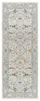 Surya Dresden DRE-2309 Machine Woven Area Rug, Taupe, Off-White, Dusty Sage, Deep Teal, Olive, Light Gray, 2'7" X 7'3"