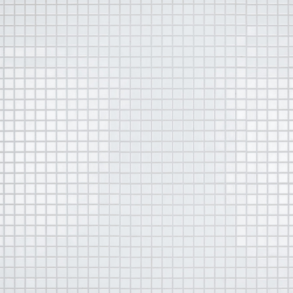 Metro 1" Square Matte White Porcelain Floor and Wall Tile