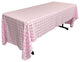 LA Linen Rectangular Gingham Checkered Tablecloth, Pink, 60"x120"