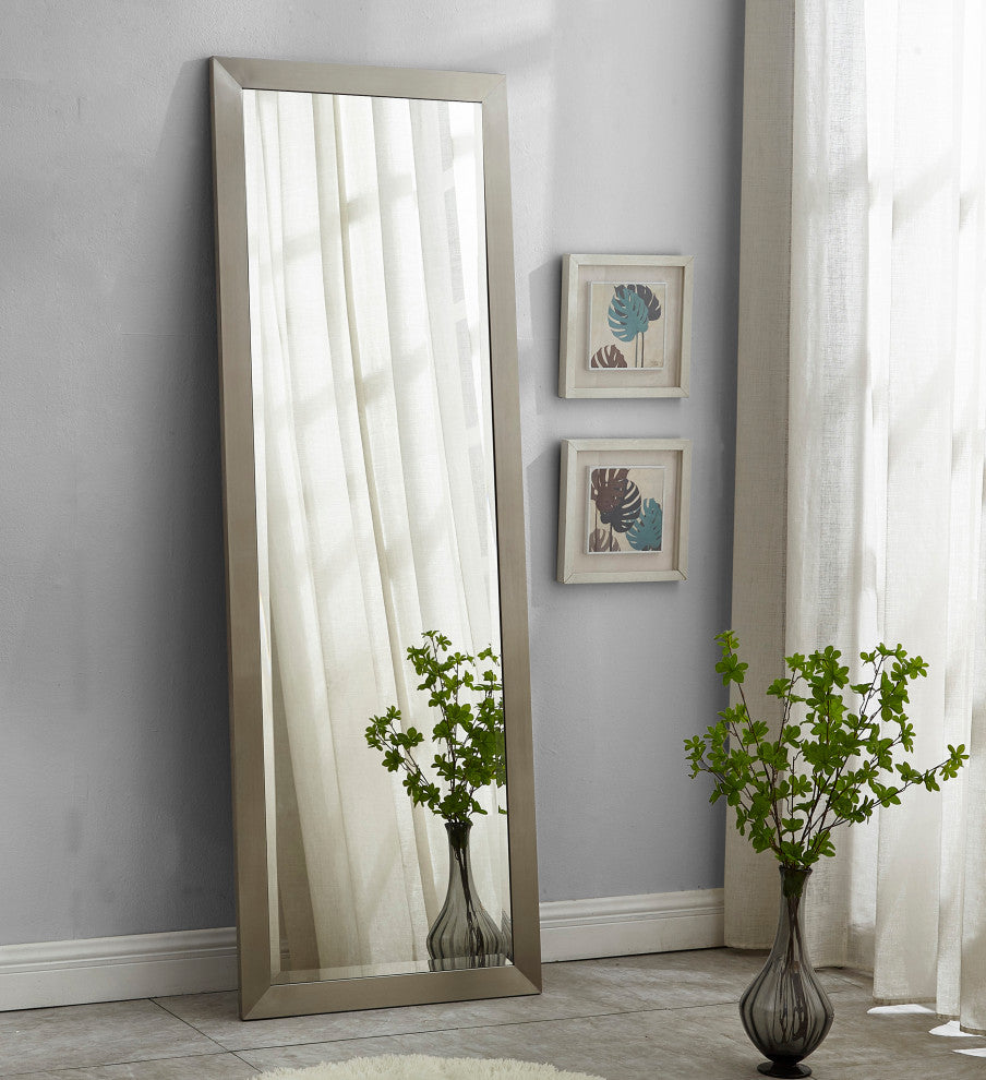 Hepburn Mirror, Brushed Silver