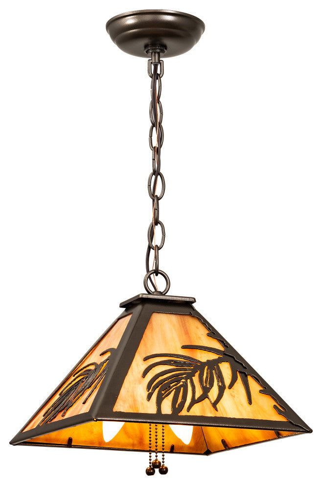 12 Square Pine Needle Pendant