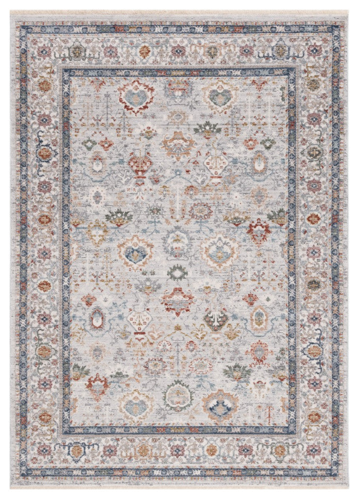 Safavieh Lauren Ralph Lauren Collection LRL1400 Rug, Light Grey/Blue Rust, 5'x8'