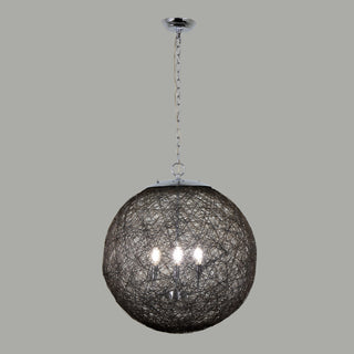 3-Light Chrome Chandelier