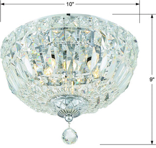 Crystorama Lighting Group ROS-A1003-CL-MWP Roslyn 3 Light 10"W - Polished