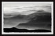 "Foggy Mountain Range" Framed Painting Print, 18x12