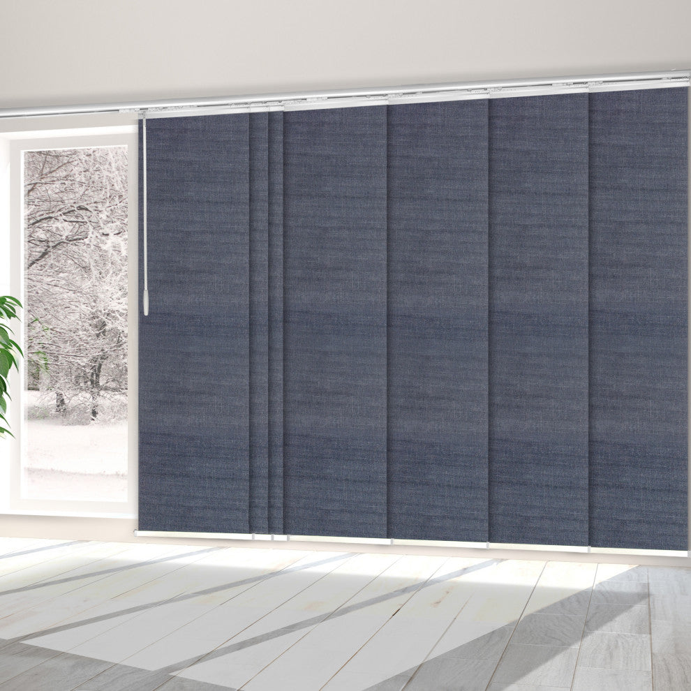 Azure 7-Panel Track Extendable Vertical Blinds 110-153"W