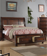Splendid Wooden C.King Bed, Antique Cherry Finish