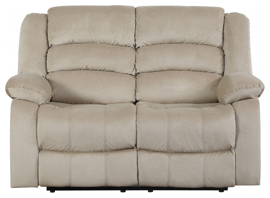 2-Piece Indoor Beige Microsuede Five Person Seating Set