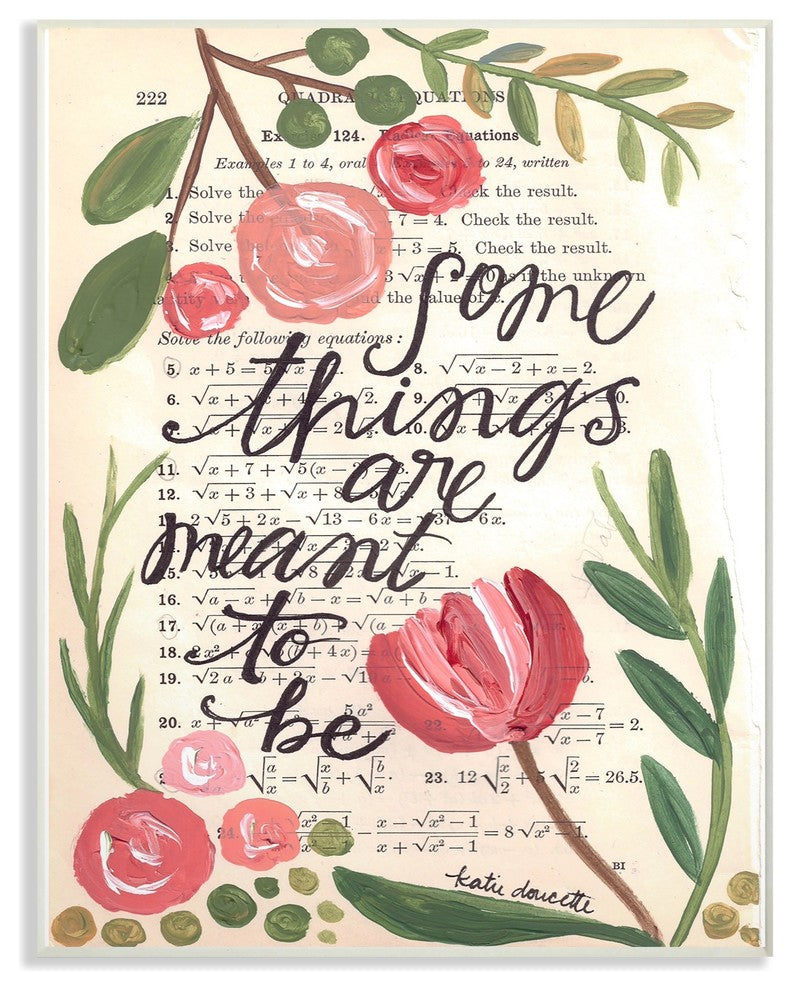 Stupell Ind. Meant To Be Painterly Math Sheet Wall Plaque, 13x19