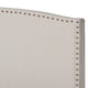 Modern Transitional Beige Fabric Upholstered Full Size Panel Bed