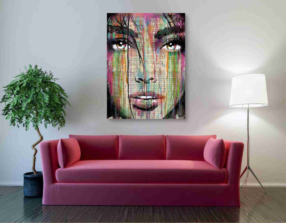 Epic Graffiti "Dark Kisses" by Loui Jover, Giclee Canvas Wall Art, 40"x54"
