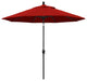 9' Aluminum Umbrella Push Tilt, Jockey Red