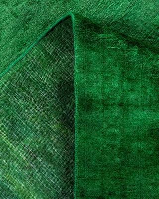 Overdyed, One-of-a-Kind Hand-Knotted Area Rug Green, 8'2"x10'1"