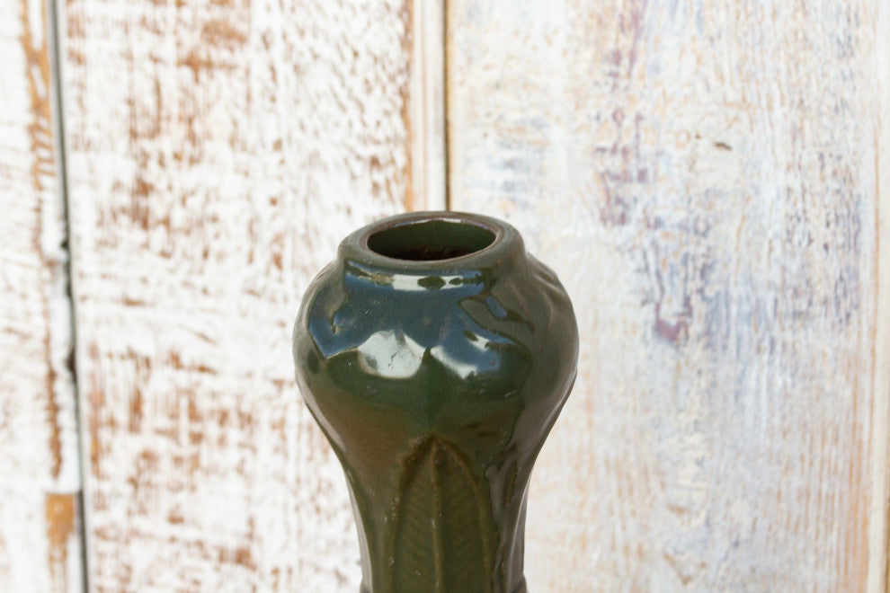 Chinese Amphora Shaped Green Vase