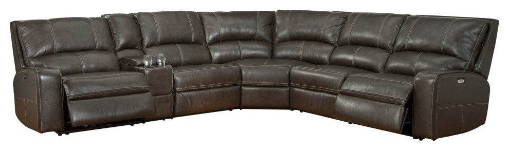 6-Piece Modular Power Reclining Sectional With Power Adjustable Headrests
